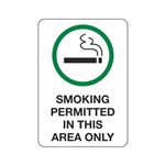 Smoking Permitted In This Area Only - Polyethylene 7 x 10
